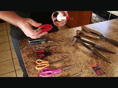 How to sharpen Scissors & Garden Shears Its easy
