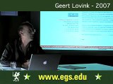 Geert Lovink. Blogging and Critical Internet Culture. 2007 2/8