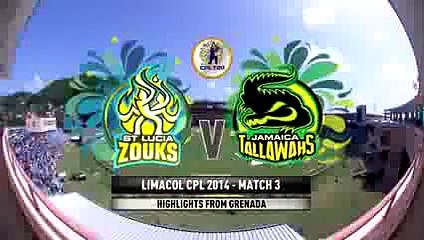 Tải video: CPL 2014 Highlights - Match 3 Jamaica Tallawahs vs St Lucia Zouks