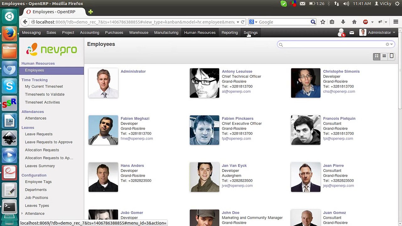 (Odoo) OpenERP V7.0 - Human Resources module