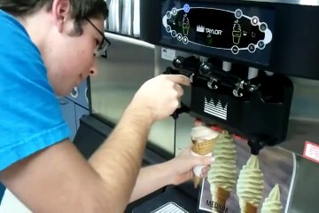 Pack master soft ice cream portions into a mountain so high