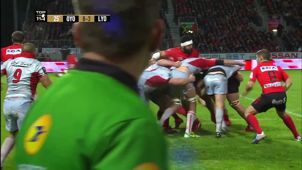 TOP14 - Résumé Oyonnax-Lyon: 28-10 J25 Saison 2014-2015