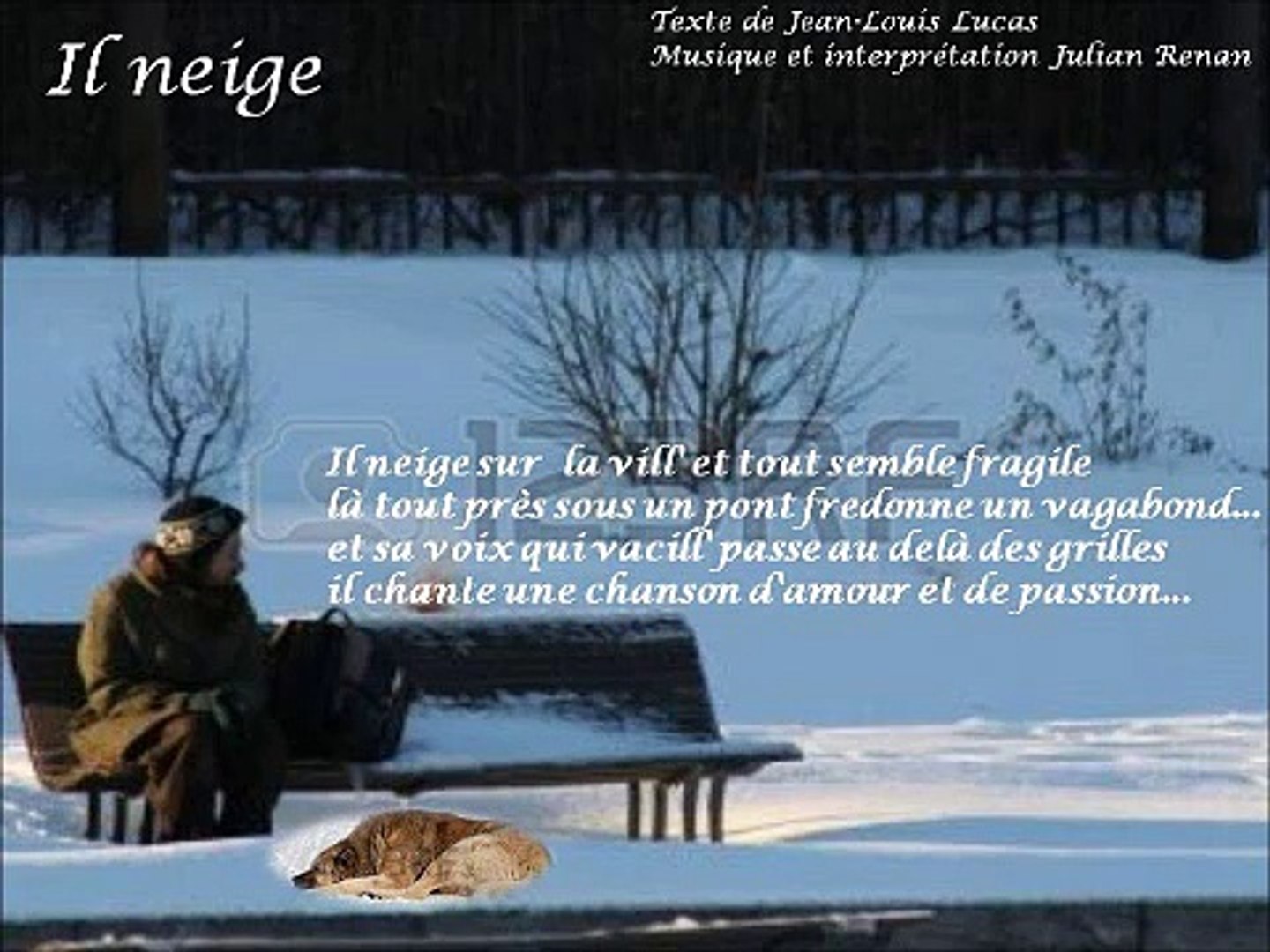 Il Neige Sur Le Banc Chanson Pour Toi Qui Es Seul Ici Renan Lucas Video Dailymotion