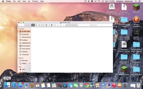 how to find the minecraft folder in finder on mac os x yosemite