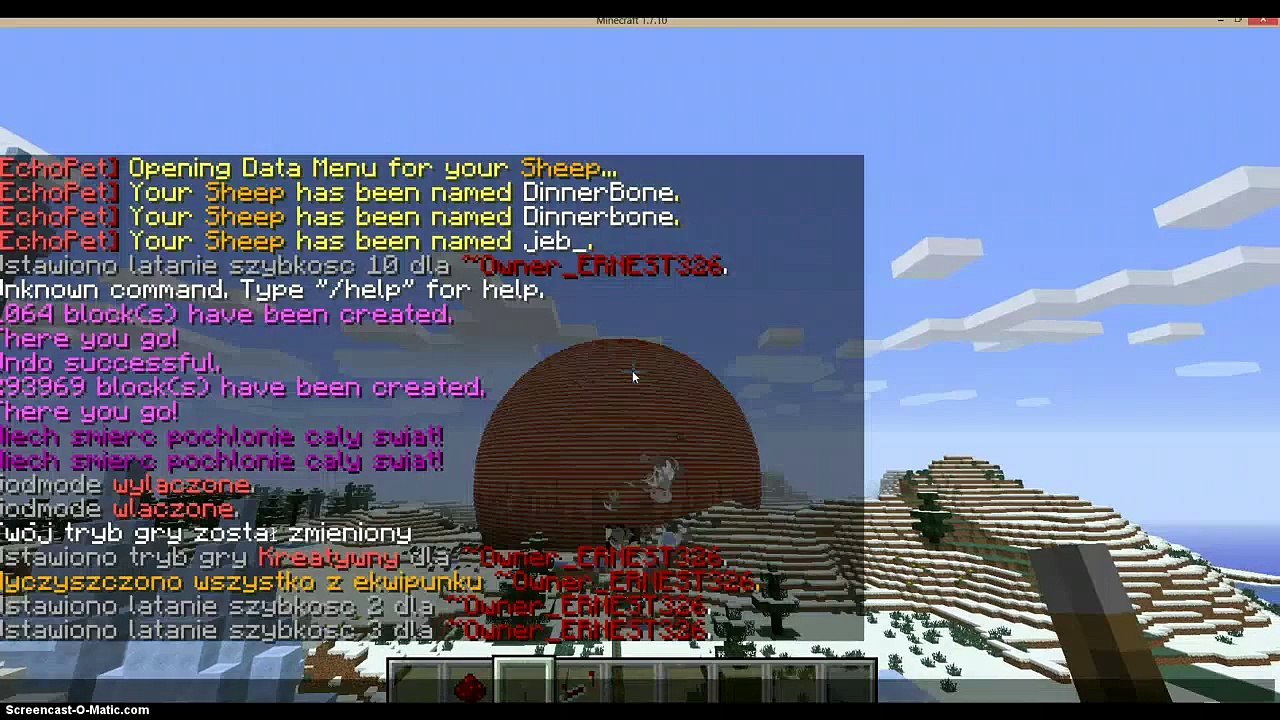 Minecraft 5000000 TNT Sphere
