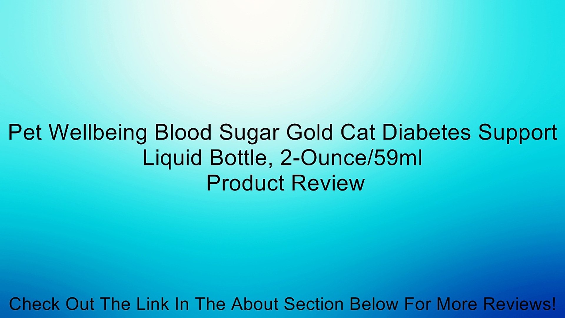 blood sugar gold for cats