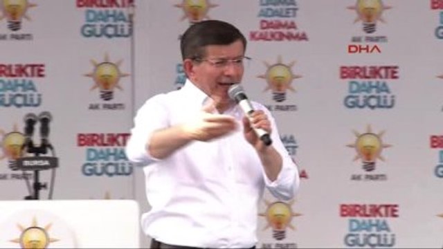 Bursa Başbakan Davutoğlu Partisinin Düzenlediği Mitingde Konuştu-6