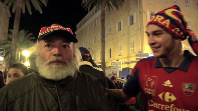 Montée du GFCA : le centre d'Ajaccio embrasé