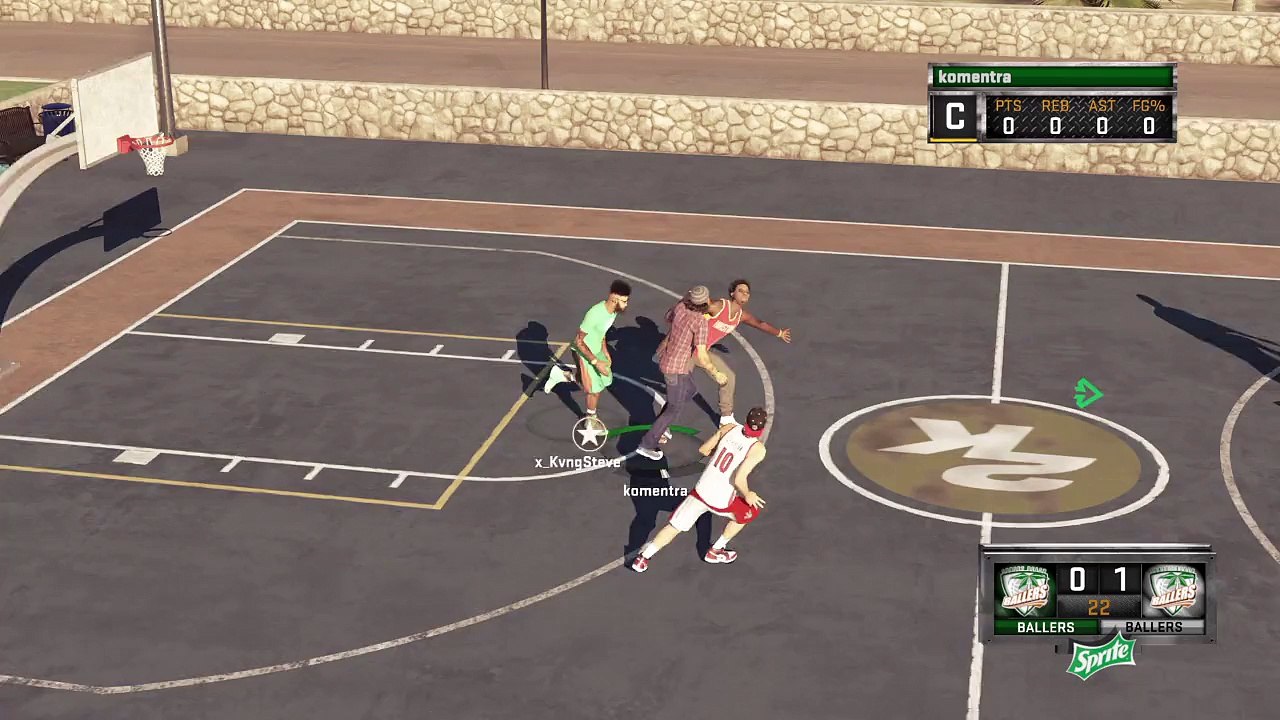 This is how you start a game.  (NBA 2k15)