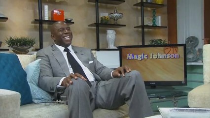 Magic Johnson Has No Room To Put His Legs