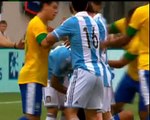 Briga entre Lavezzi e Marcelo (BrasilxArgentina) - Socos e puxão de cabelo