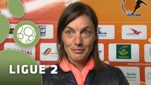 Conférence de presse Stade Lavallois - Clermont Foot (3-1) : Denis ZANKO (LAVAL) - Corinne DIACRE (CF63) - 2014/2015