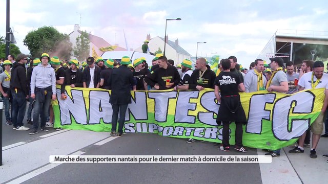 Avant FCN-Lorient, une marche des supporters nantais