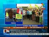 Queremos que el proyecto Tía María se retire ya, demandan peruanos