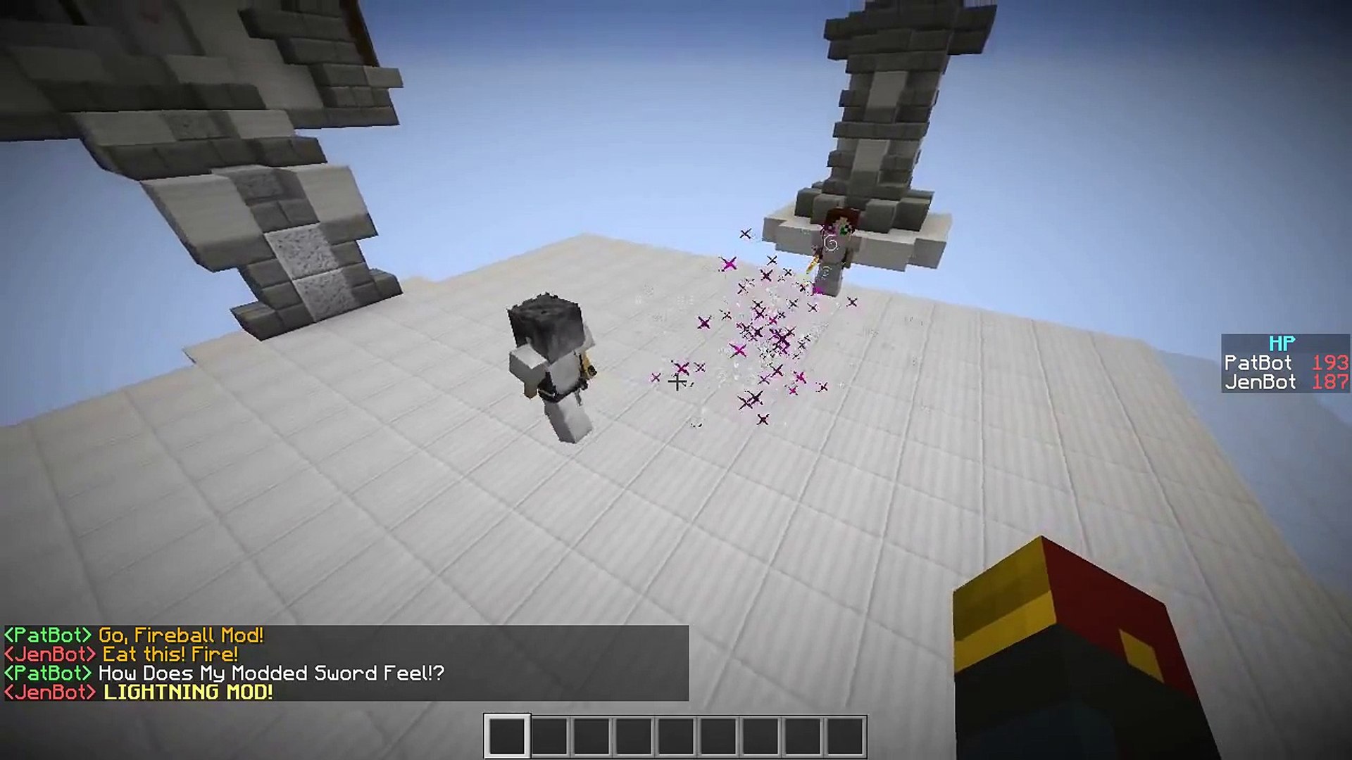 ⁣Minecraft | POPULARMMOS VS GAMING WITH JEN! | Pat And Jen FIGHT! | Minecraft Robot Wars