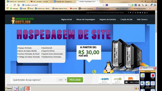 Hospedar site na Internet