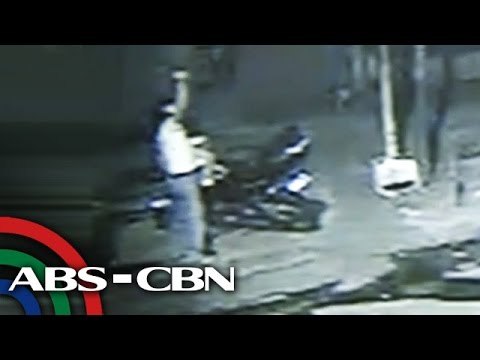 Pagpapaputok ng pulis, huli ng CCTV camera