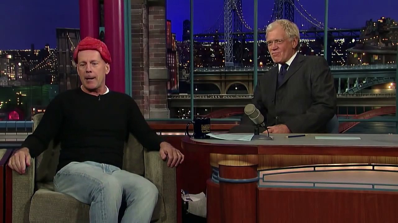 David Letterman - Bruce Willis Goes Gaga