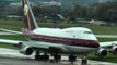 Qatar Amiri Flight Boeing 747SP [VP-BAT] close taxi and takeoff at Zurich Airport