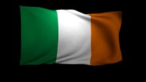 3D Rendering of the flag of Ireland waving in the wind.