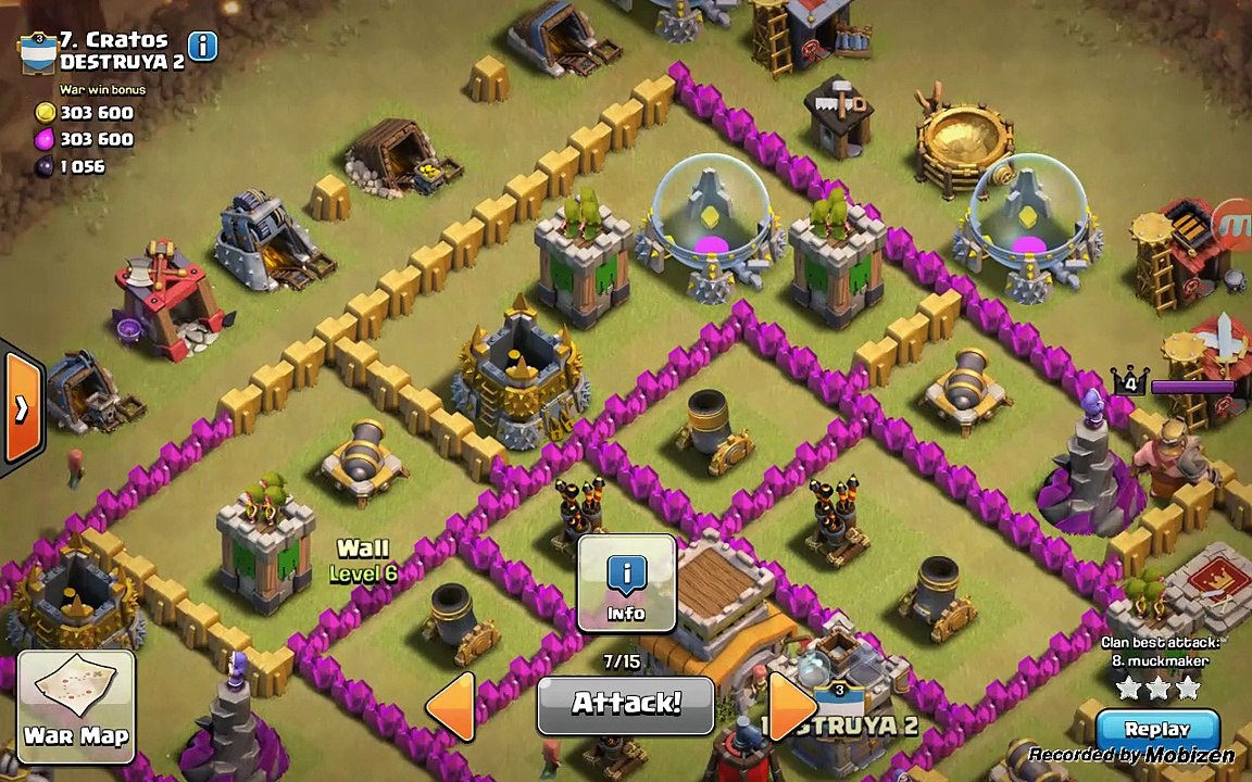 Clash of Clans How to 3 star any TH8 with dragons video Dailymotion