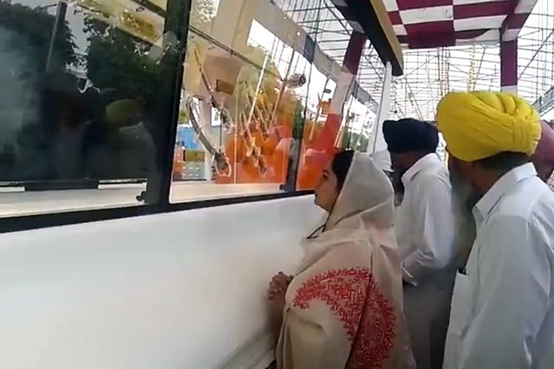 Food Processing Industries Minister Mrs. Harsimrat Kaur Badal at the relics yatra.