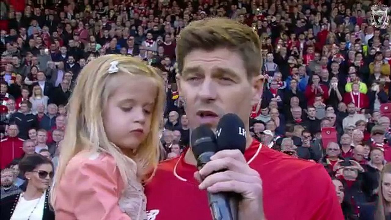 Steven Gerrard says goodbye to Anfield