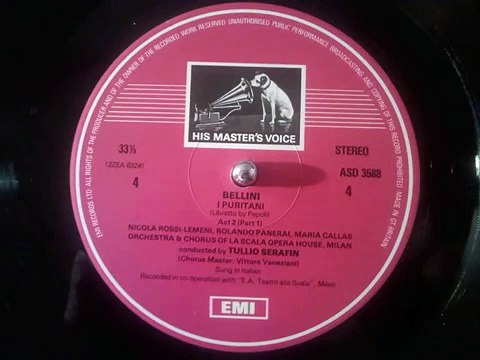 I Puritani Oh rendetemi la speme..Qui la voce sua soave Callas Serafin 1953 (rare Stereo!!!)