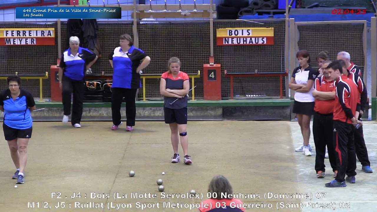 Mène 3, Finale du Grand Prix de la Ville, Ruillat contre Guerreiro, Sport Boules, Saint-Priest 2015