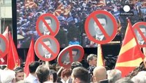 Makedonya'da hükümet karşıtı gösteri