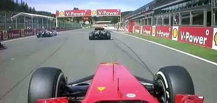 F1 2012 Belgium Spa Start Crash Onboard