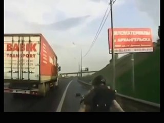 A biker made love on his bike and on motorway