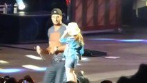 Luke Bryan and his newest star...PNC 08-24-13