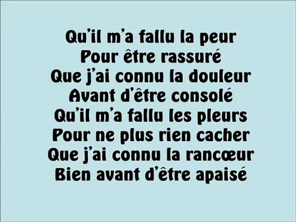 Emmanuel Moire - Beau Malheur (Paroles)