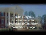 Ronald Reagan's Announcement for Presidential Candidacy, November 13, 1979