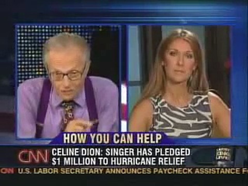 Celine Dion on Larry King September 3, 2005