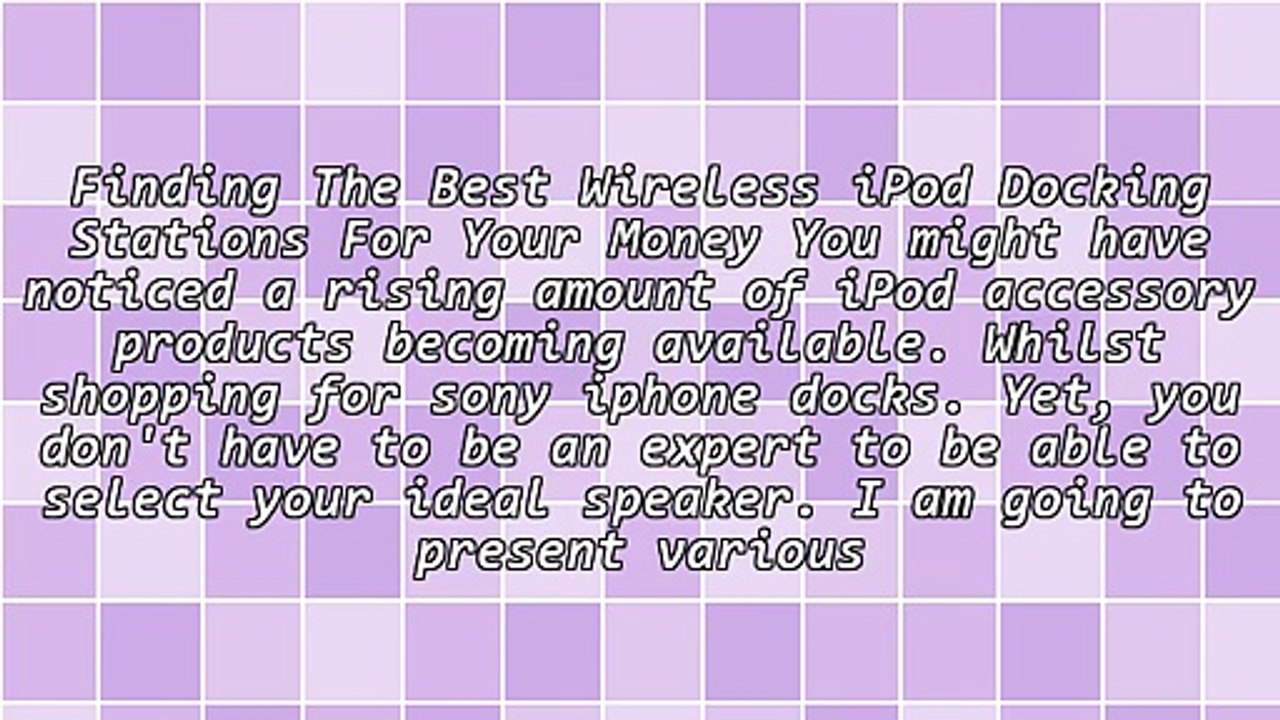 Are Today's Cordless Ipod Docks Reliable Enough?