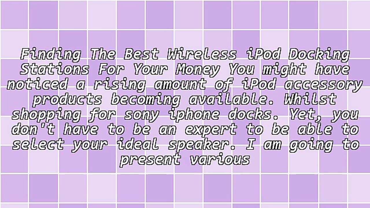 Are Today's Cordless Ipod Docks Reliable Enough?