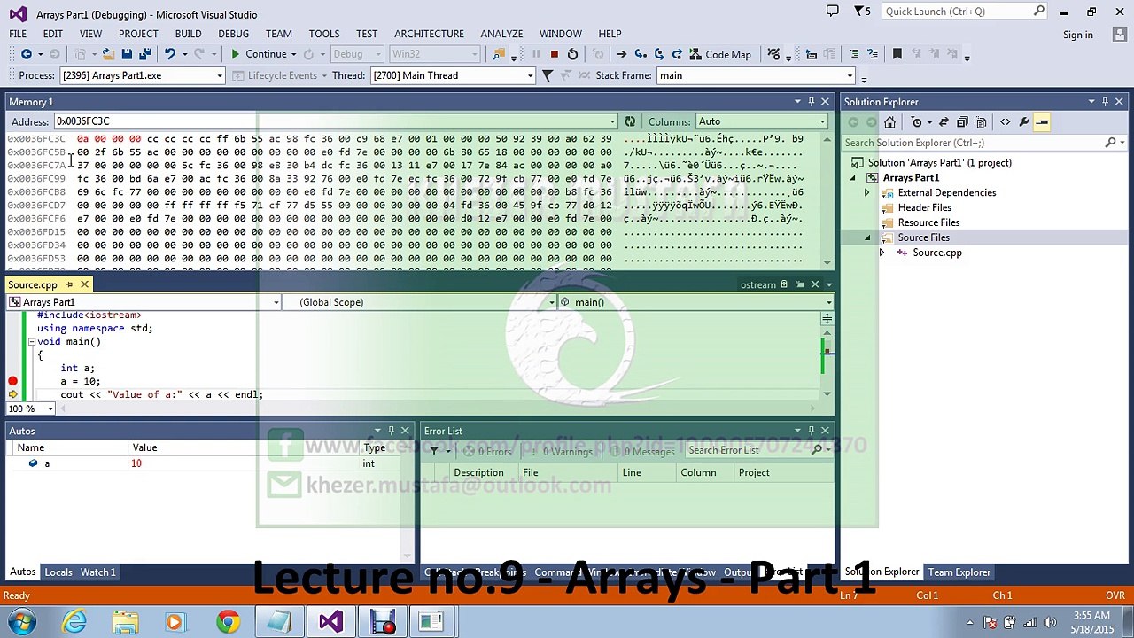 Lecture no.9 - Arrays - Part 1