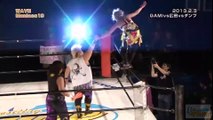{Pro Wrestling WAVE} Dump Matsumoto Vs. GAMI Vs. Sakura Hirota (Chigusa) (2/3/13)