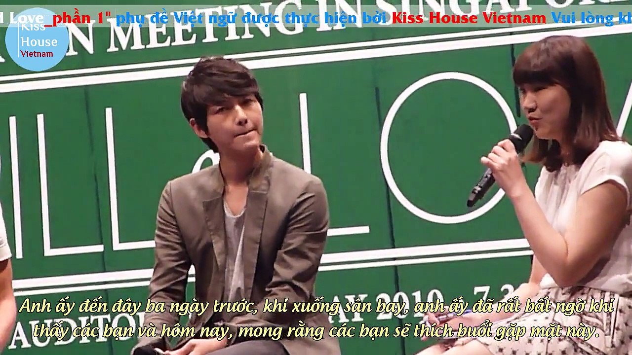 [Kiss House].Vietsub.Fancam.Song Joong Ki Thrill & Love Fan Meet in Singapore Fan Talk.part1