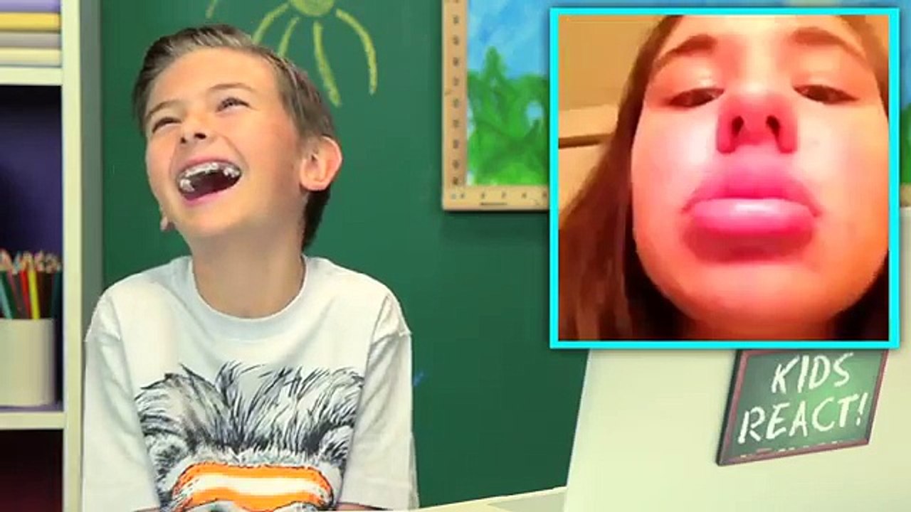 Kids React to Kylie Jenner Lip Challenge