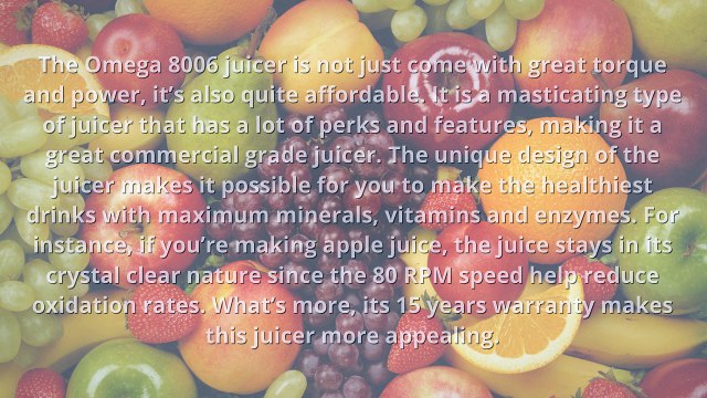 Omega Juicer 8006
