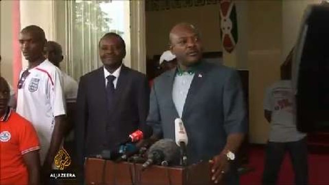 Burundi's Nkurunziza makes first appearance since coup attempt