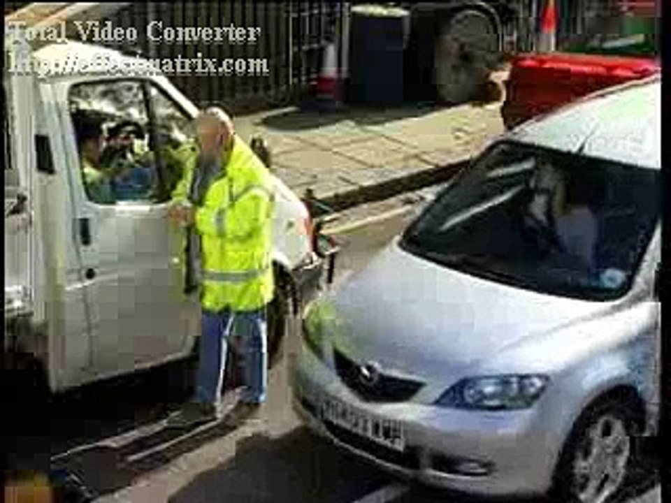 a woman parking!