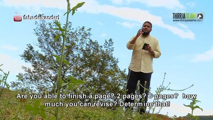 10. Traveler with the Quran - Memorization - Plan