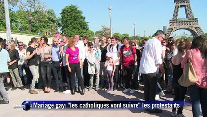 Mariage gay: "les catholiques vont suivre" les protestants