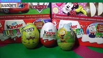 3 huevos sorpresa de la Abeja maya, Bob Esponja y huevo Kinder sorpresa en español