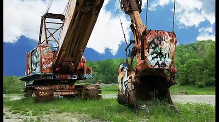 Old rusty heavy equipment - as a symbol of poverty
