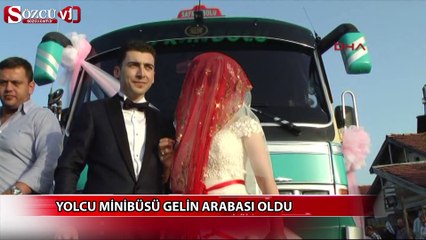 Yolcu minibüsü gelin arabası oldu
